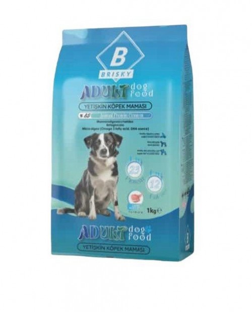 BRISKY 1 KG KURU MAMA KÖPEK YETİŞKİN KUZU ETLİ*12