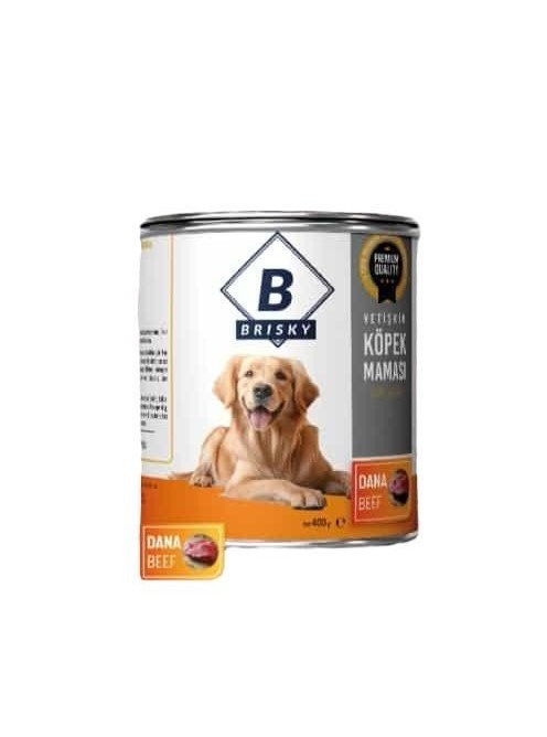BRISKY 400 GR CANNED DOG WITH ADULT BEEF*12