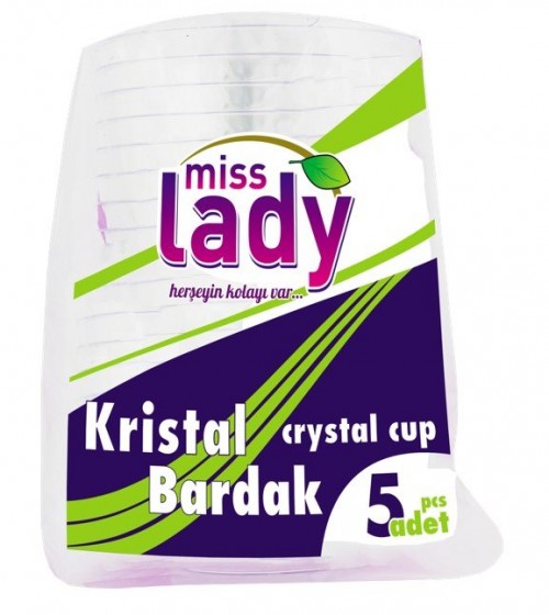 MİSS LADY 5 Lİ KRİSTAL BARDAK *200