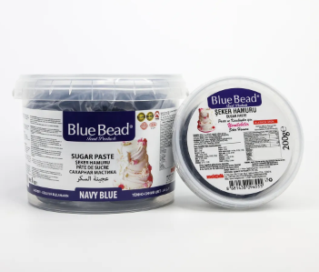 BLUE BEAD 200 GR DARK BLUE SUGAR DOUGH*48