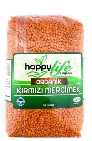 HAPPY LIFE 1000 GR LENTILLES ROUGES BIO *12