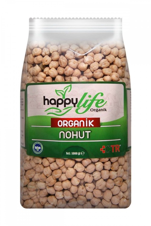 HAPPY LİFE 1000 GR ORGANİK NOHUT *12