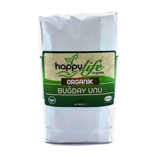 HAPPY LIFE 1000 GR ORGANIC WHEAT FLOUR*12