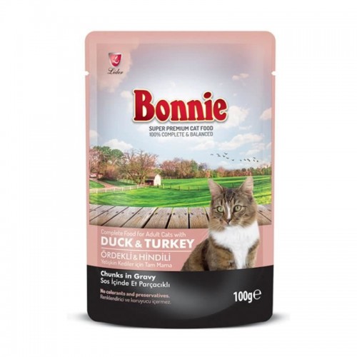 BONNIE DUCK TURKEY ADULT CAT 85GR*22