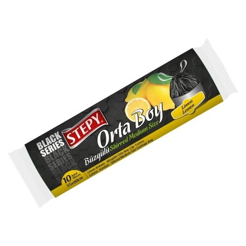 STEPY SAC POUBELLE NOIR LIÉ MOYEN CITRON*25