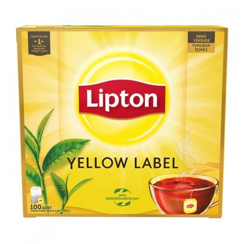 ليبتون شاي العلامة الصفراء 100 باكيت * 6