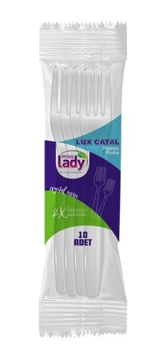 MİSS LADY 10 LU LÜX PLASTİK ÇATAL*50