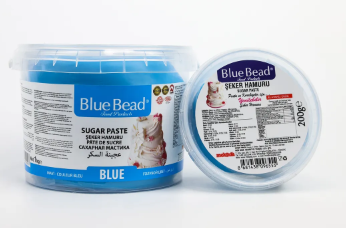 BLUE BEAD 200 GR BLUE SUGAR DOUGH*48