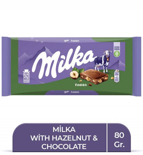 ميلكا 80 غرام شوكولاتة بالبندق * 25