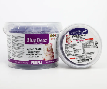 BLUE BEAD 200 GR PURPLE SUGAR DOUGH*48