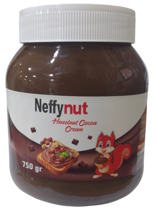 NEFFY NUT 750 GR WITH COCOA HAZELNUT CREAM GLASS*8