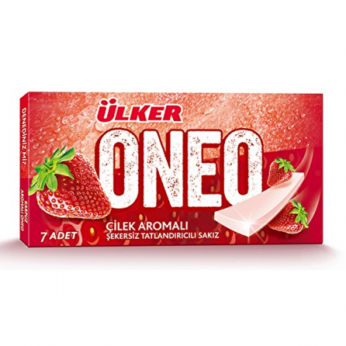 ÜLKER (2286-00) ONEO SLIM STRAWBERRY GUM 14 GR * 27