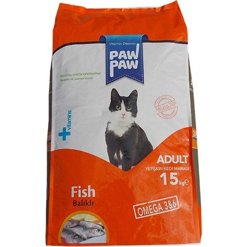 PAW PAW 15 KG NOURRITURE POUR CHAT ADULTE AU POISSON*1