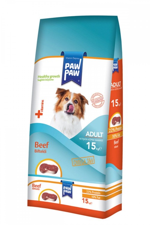 PAW PAW 15 KG ADULT DOG WITH STEAK*1