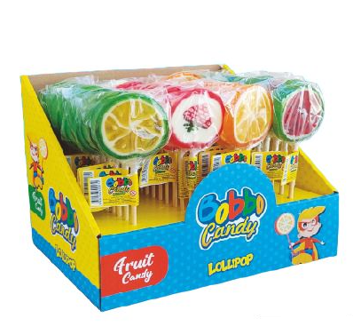 BOBBO CANDY LOLLIPOP HARD CANDY 25 GR*48