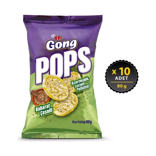 ETİ GONG POPS SPICY 80 GR*10