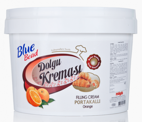 BLUE BEAD 6 KG OF CREAMY ORANGE FILLING WITH ORANGE FLAVOR*4