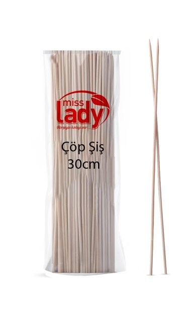 MİSS LADY 100 PCS BBQ skewers 30 CM x 3.00 mm*200