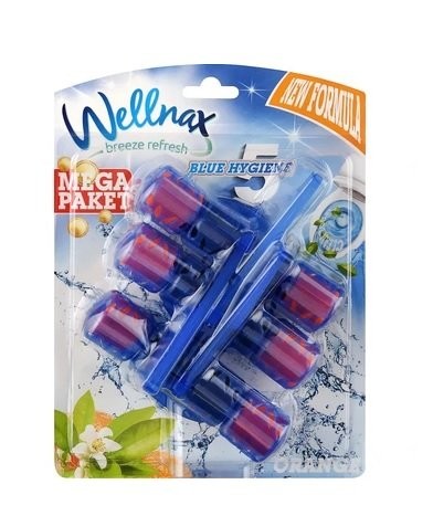 WELLNAX WC BLOCK 3 PIECES BLUE WATER ORANGE FLOWER*24