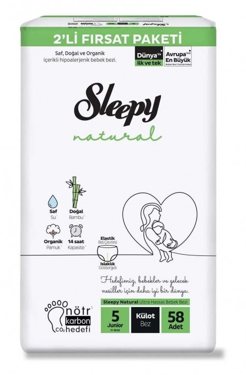 SLEEPY NATURAL 2 Lİ FIRSAT KÜLOT JUNIOR(58)*3