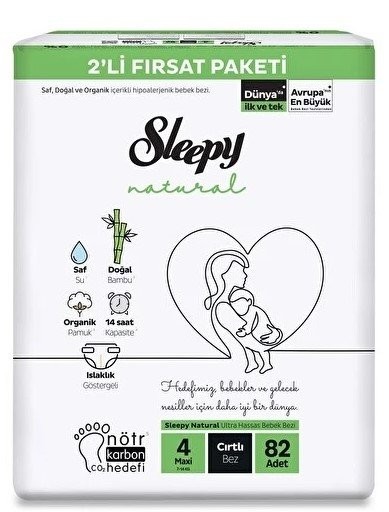 SLEEPY NATURAL 2 Lİ FIRSAT KÜLOT MAXİ(82)*3