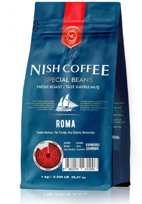 NISH COFFEE ESPRESSO 1000 GR ROMA*10