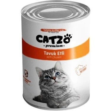 CATZO 400 GR KEDİ KONSERVE PREMİUM TAVUK ETLİ*12