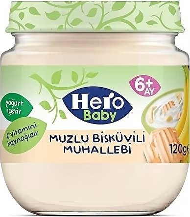 ÜLKER(5984-01) HERO BABY120 GR KAVANOZ MUZ.BİSKÜVİ MUHALLEBİ*12