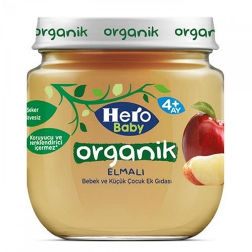 ÜLKER(5982-08) HERO BABY120GR KAVANOZ ORGANIK.ELMA PÜRE*6