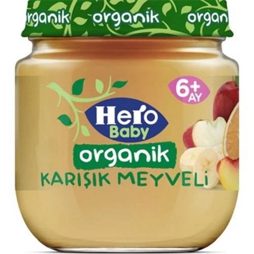 ÜLKER(5982-07) HERO BABY 120 GR JAR ORGANIC. MIXED FRUIT*6