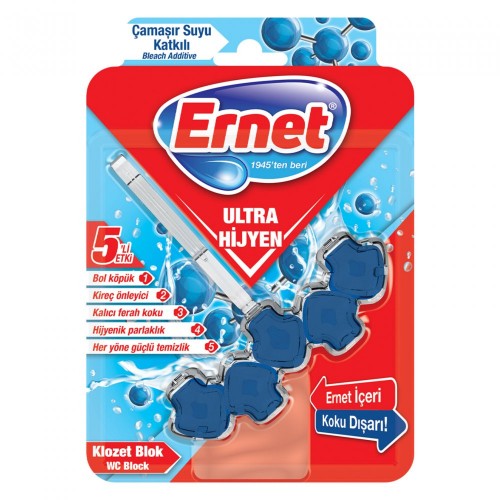 ERNET TOILET BLOCK ULTRA HYGIENE BLEACH 50GR*24