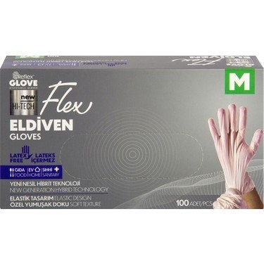 GANTS FLEX CRÈME TAILLE M 100 PIÈCES*20