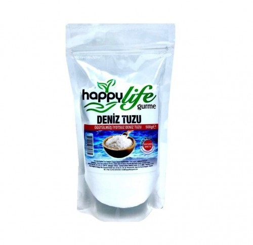 HAPPYLİFE 500 GR DENİZ TUZU*12