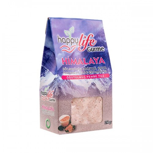 HAPPYLİFE 250 GR HİMALAYA KAYA TUZU (PEMBE)*12