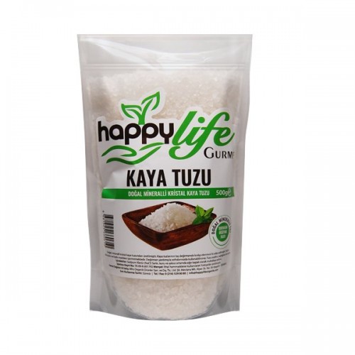 HAPPYLİFE 500 GR KAYA TUZU (KRİSTAL)*12