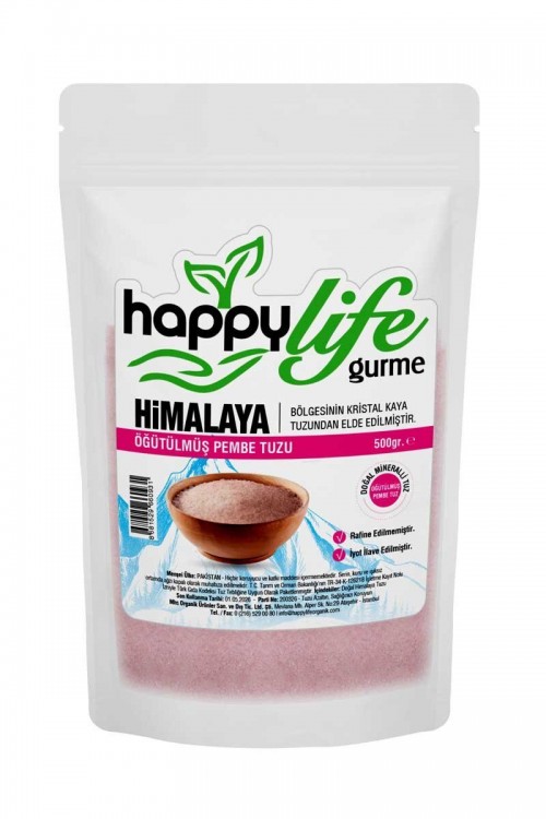 HAPPYLİFE 500 GR HIMALAYA ROCK SALT (PINK)*12