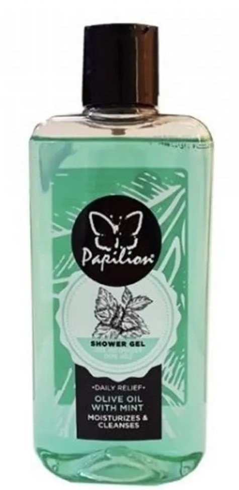 PAPILION SHOWER GEL 400 ML MINT WITH OLIVE OIL*12