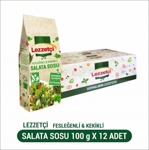 LEZZETÇİ 120 GR FESLEĞENLİ KEKİKLİ SALATA SOSU*12