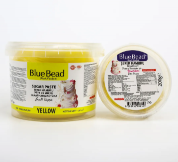 BLUE BEAD 200 GR YELLOW SUGAR DOUGH*48