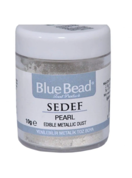 BLUE BEAD 10 GR EDIBLE METALLIC POWDER PEARL*40