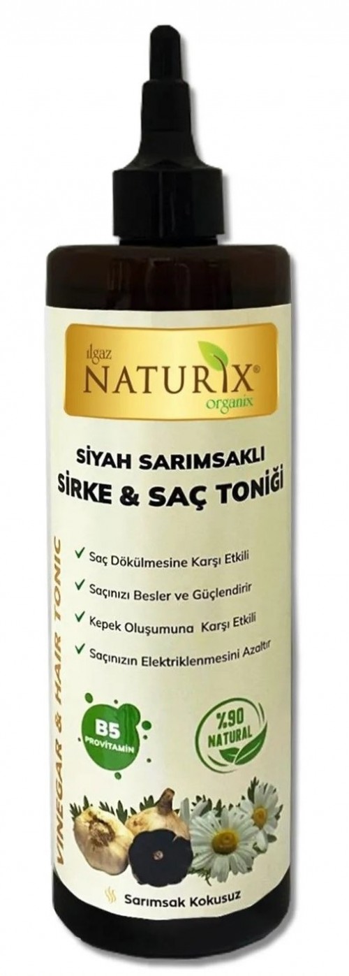 NATURİX 400 ML SARIMSAKLI SİRKE VE SAÇ TONİĞİ*12