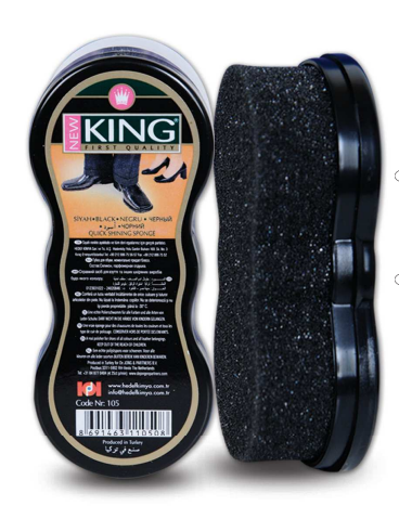 NEW KING ÉPONGE DE BRILLAGE DE CHAUSSURES ECO NOIR*96