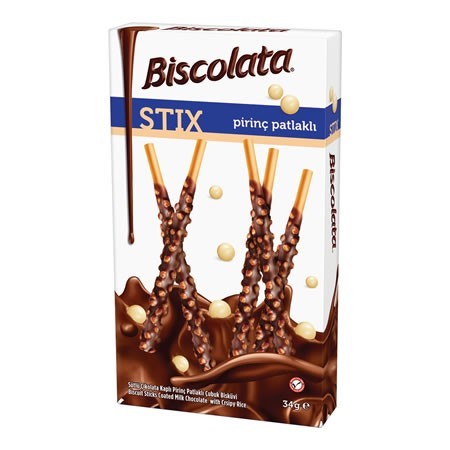 شولان بيسكولاتا ستيكس شوكولاتة كريسبي 34 غرام * 12