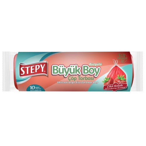 STEPY ÇÖP TORBASI BÜZGÜLÜ BÜYÜK ÇİLEK*25