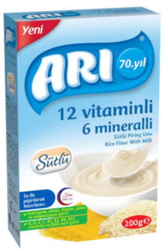 ARIMAMA 200 GR SÜTLÜ PİRİNÇLİ SADE*12