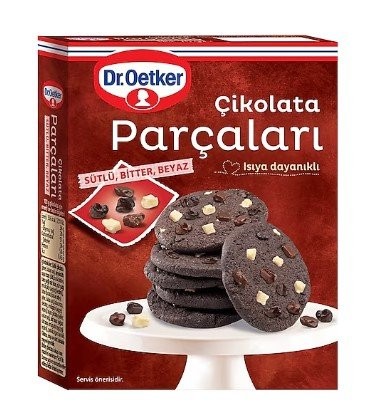 DR.OETKER ÇİKOLATA PARÇALARI BİTTER SÜT BEYAZ 70 GR*12