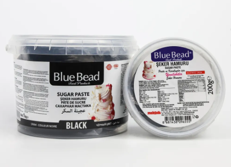 BLUE BEAD 200 GR BLACK SUGAR DOUGH*48