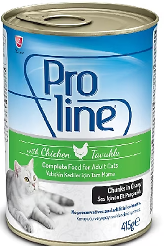 PROLINE CAT 400 GR CANNED CHICKEN IN SAUCE*12