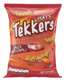 TEKKERS PUFFS ACI KETÇAP CİPS 20 GR*60