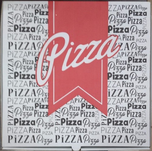 علبة بيتزا بيضاء (28 × 28 × 4) * 100